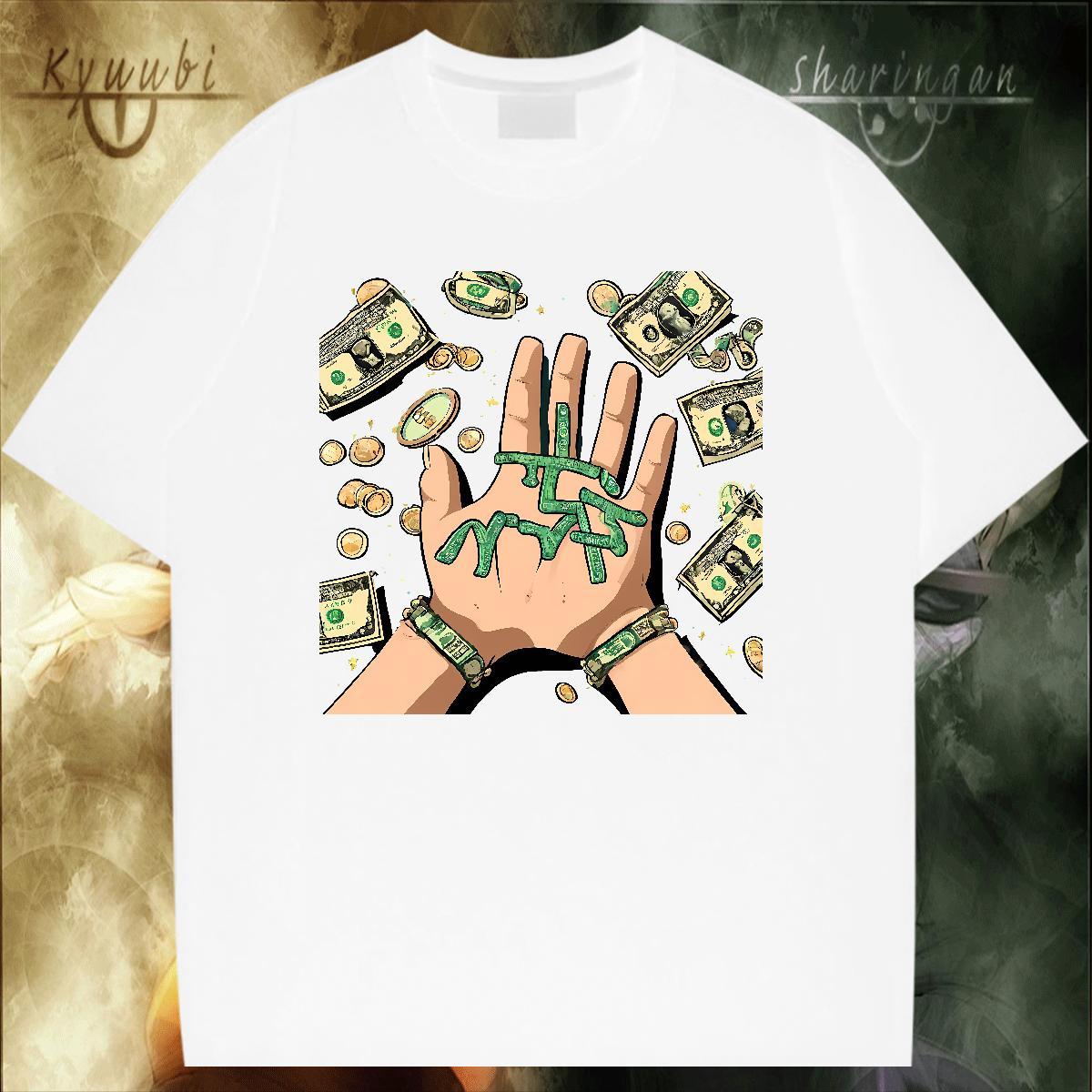 Cool Design Tshirts 230g Cotton Casual Beach dollar Custom Cartoon Crew Neck Fashion Mens T Shirts Wear