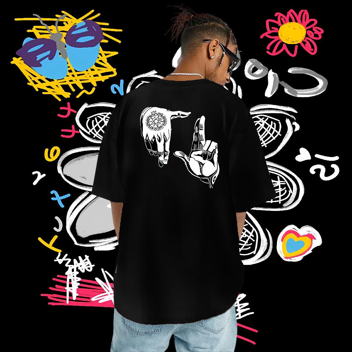 New Arrival Man T Shirts hands Tee Shirt 230g Pure Cotton Hip Hop Cool DIY Printed Breathable Soft Tshirt for Man Woman