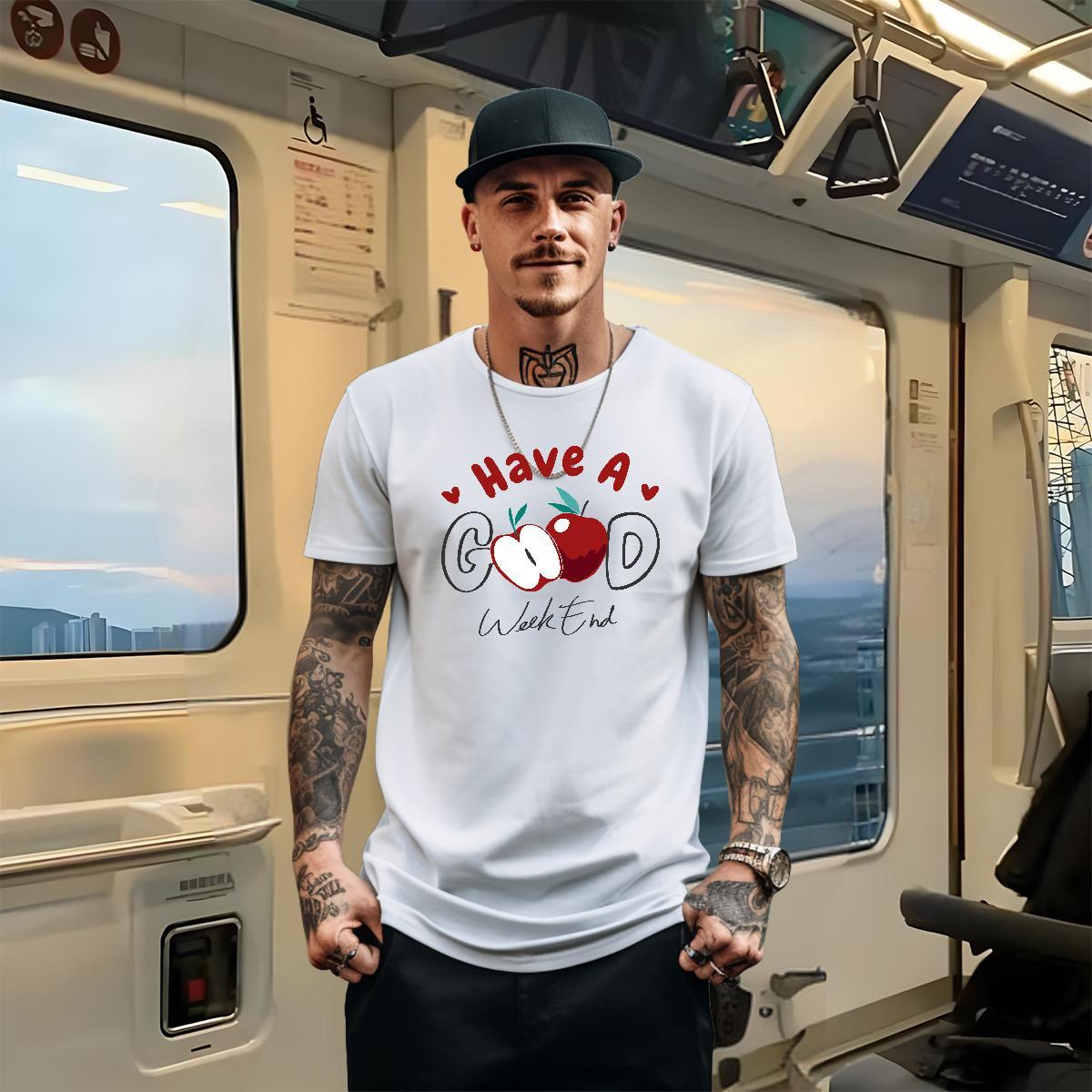 Stylist T Shirt For Man 230g Cotton flower Sports Casual Tops Tees Crew Neck Soft Men Tshirts Plus Size Custom