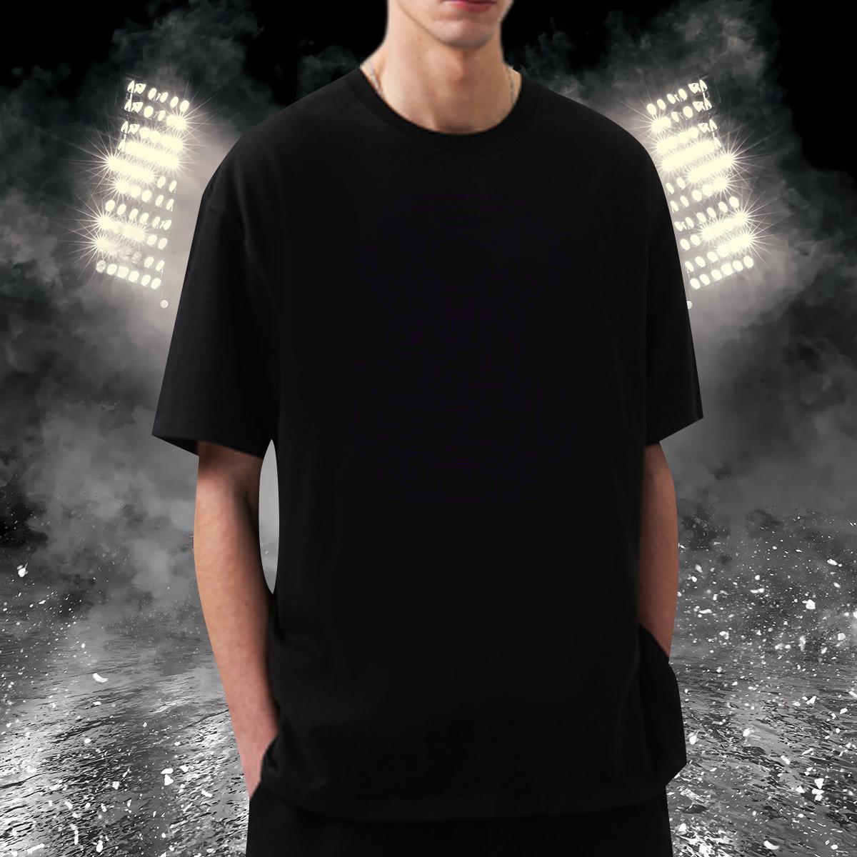 Man T Shirts 230g Pure Cotton universe High Street Hip Hop O-Neck Short Sleeve Plus Size Cartoon Tshirt for Man Woman 2024 DIY TOP Quality Tees