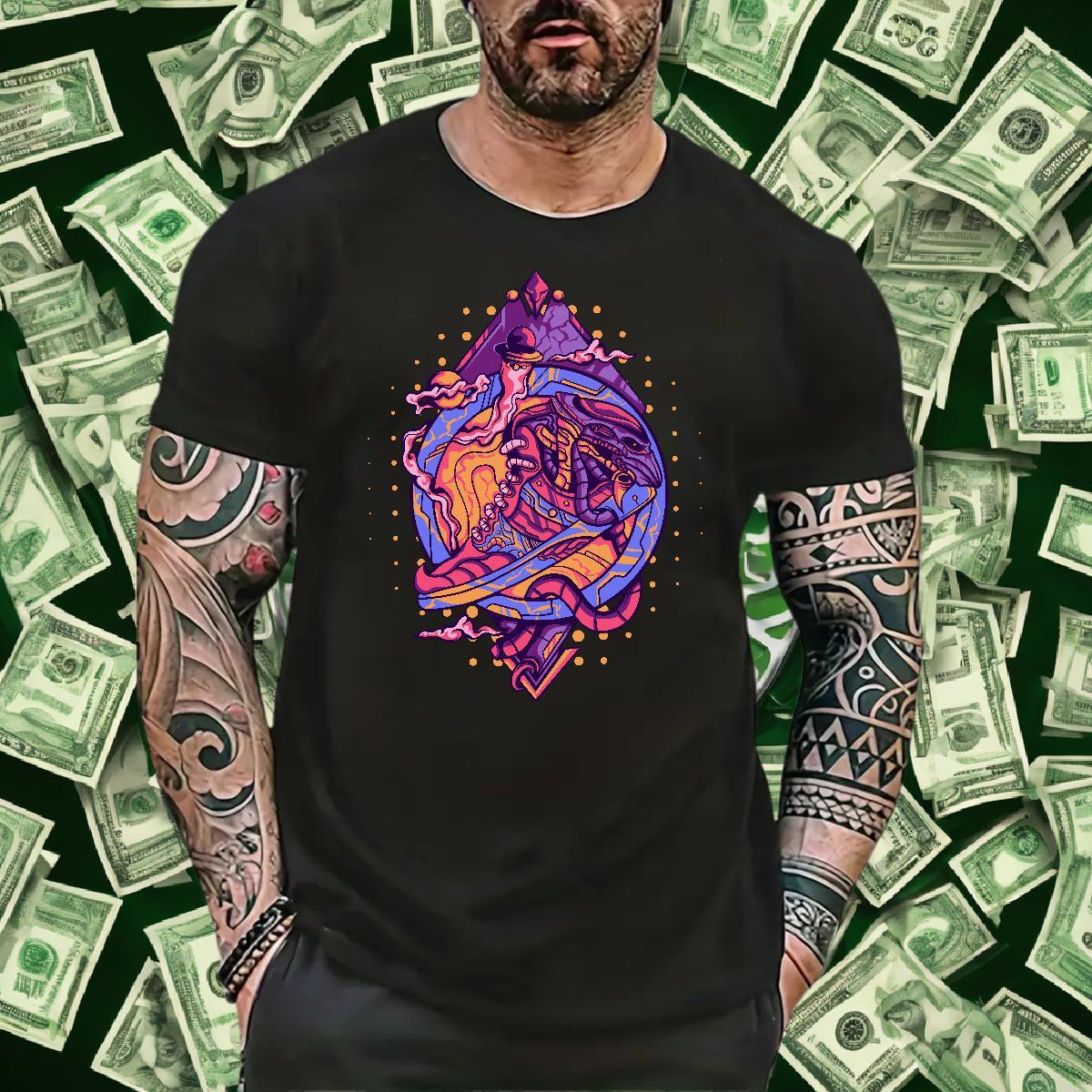 Unisex Men Tees 100% Cotton 230g Summer Casual ET Custom Print Oversized Pure Cotton DIY T shirt Clothings