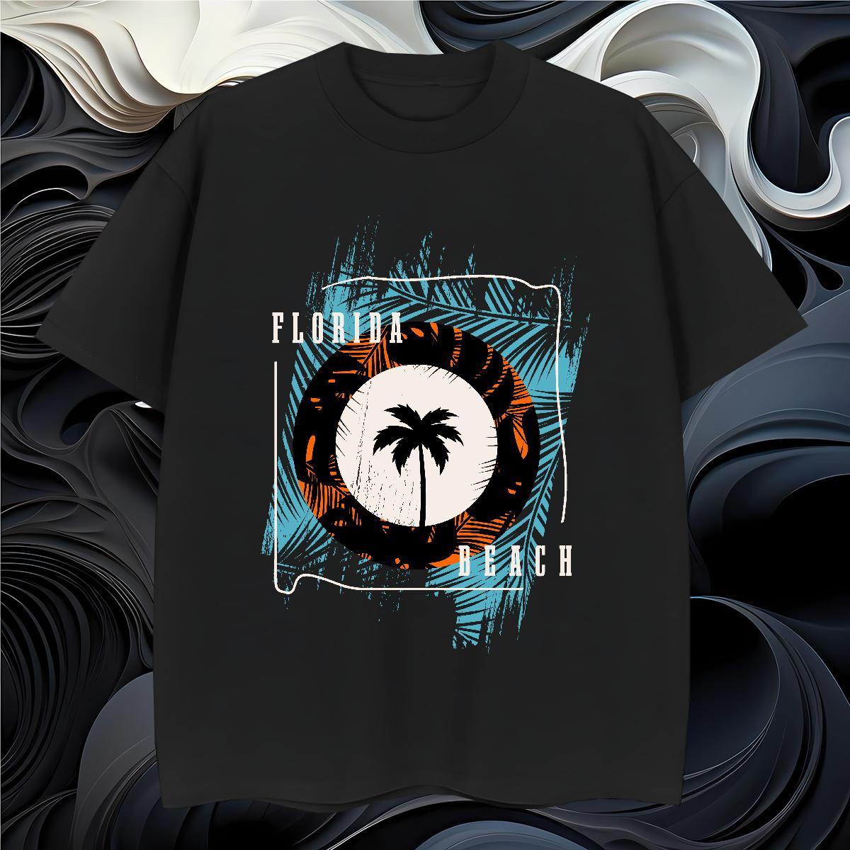 Fashion Casual Man T Shirts 230g Pure Cotton tree Daily Outfit Tee Shirt O-Neck Short Sleeve Unisex Men Clothes T-Shirt Customized Print