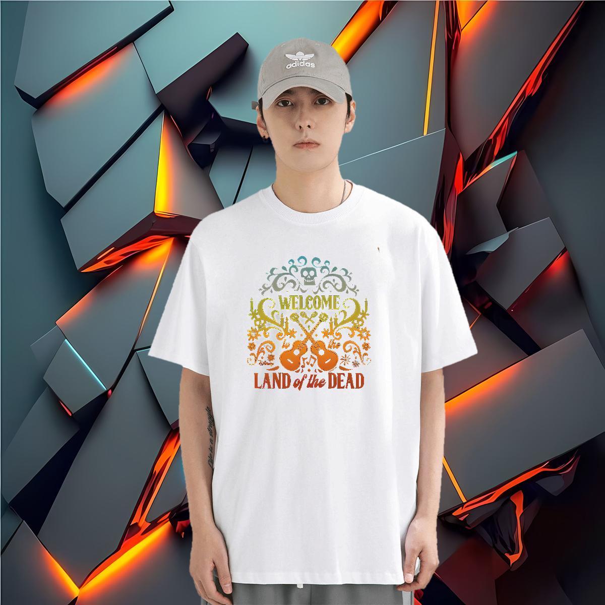 T shirt 230g Pure Cotton halloween Summer Casual Short Sleeve O-Neck Customized Men Tops Tees Designer Soft Wear