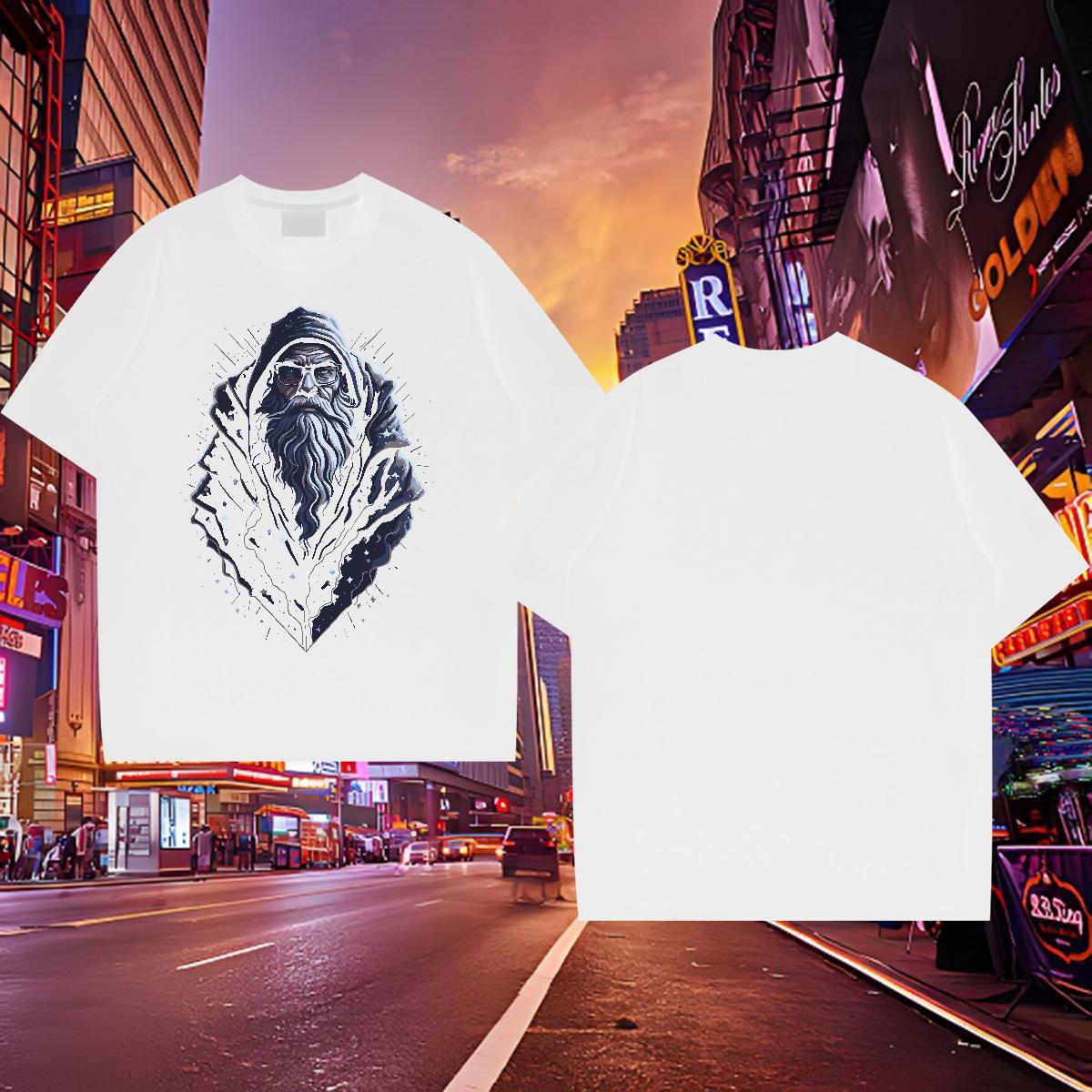 New Designer Mens T Shirts portrait Tshirts 230g Pure Cotton Daily Wear Loose Fit DIY Printed Short Sleeve O-Neck Men Clothes T-Shirt