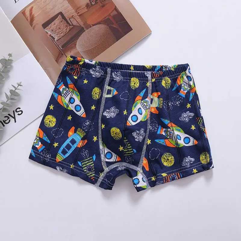 6 pieces/batch of boys underwear boxing cotton teenagers underwear childrens underwear childrens soft boys shorts 2-12 years oldW240715