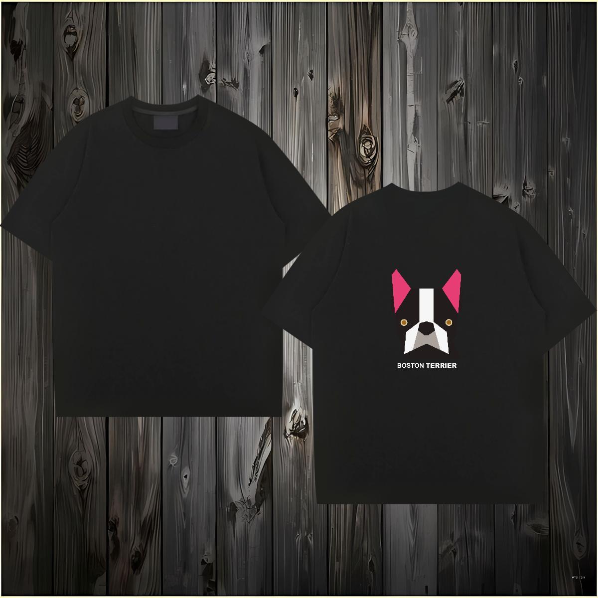 Customized Mens T Shirts 100% Cotton 230g dog Daily Wear Polos O Neck Short Sleeves Classic Tshirts Custom Anime