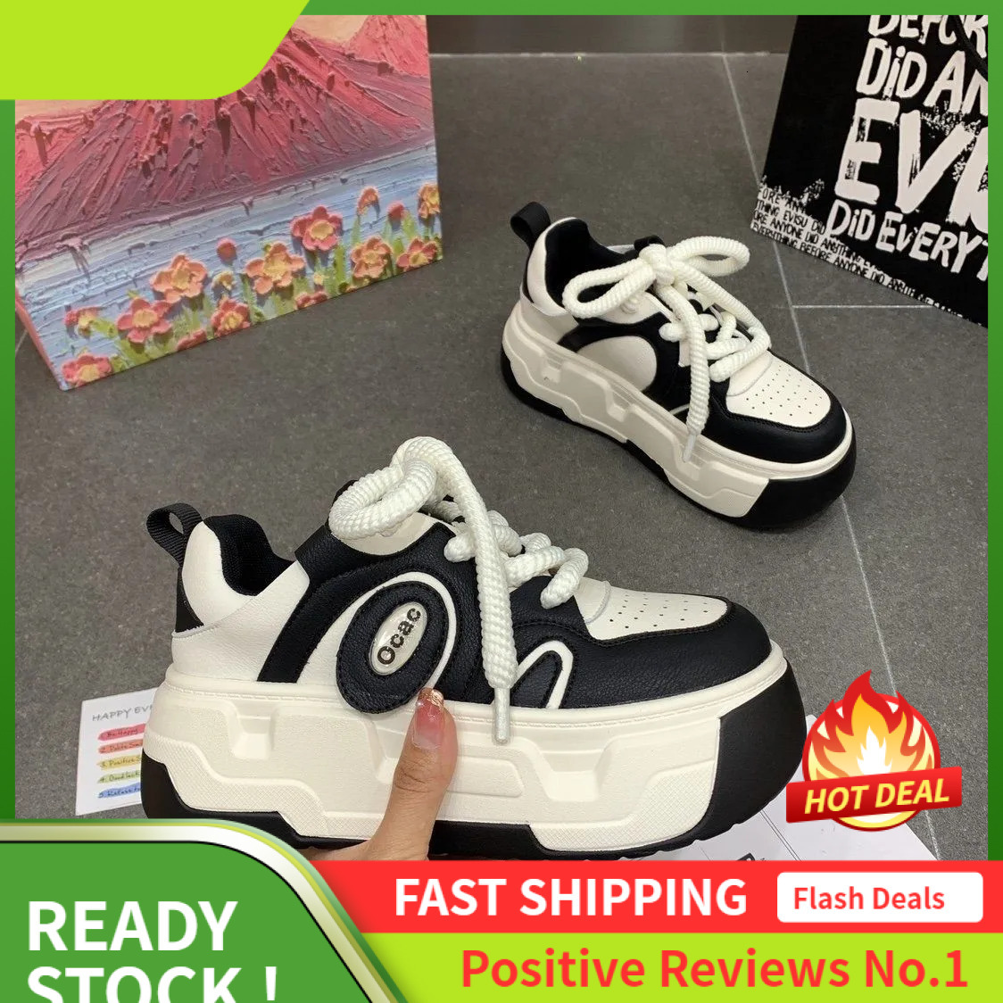Design Ddmysports Women Sense Thick Sole Eighten Versatile Casual Shoes Trendy Ot Sale Free Shipping Outdoor