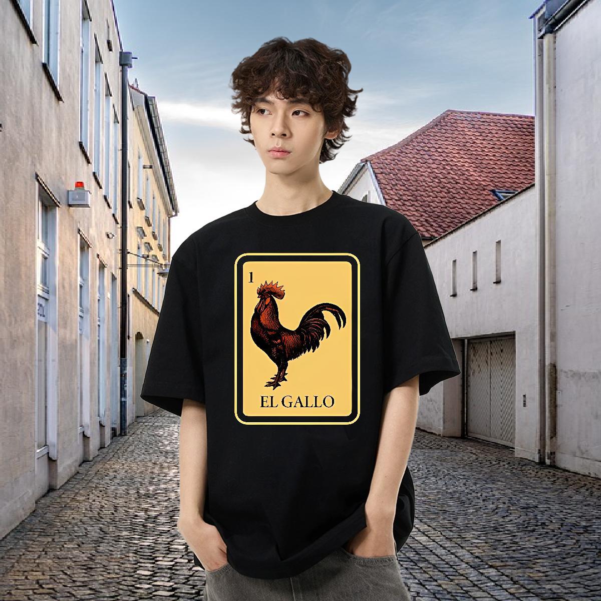 Brand Mens T Shirts 100% Cotton 230g chicken Casual Polos O Neck Short Sleeves Cool Men Clothes T-Shirt Oversized 4XL