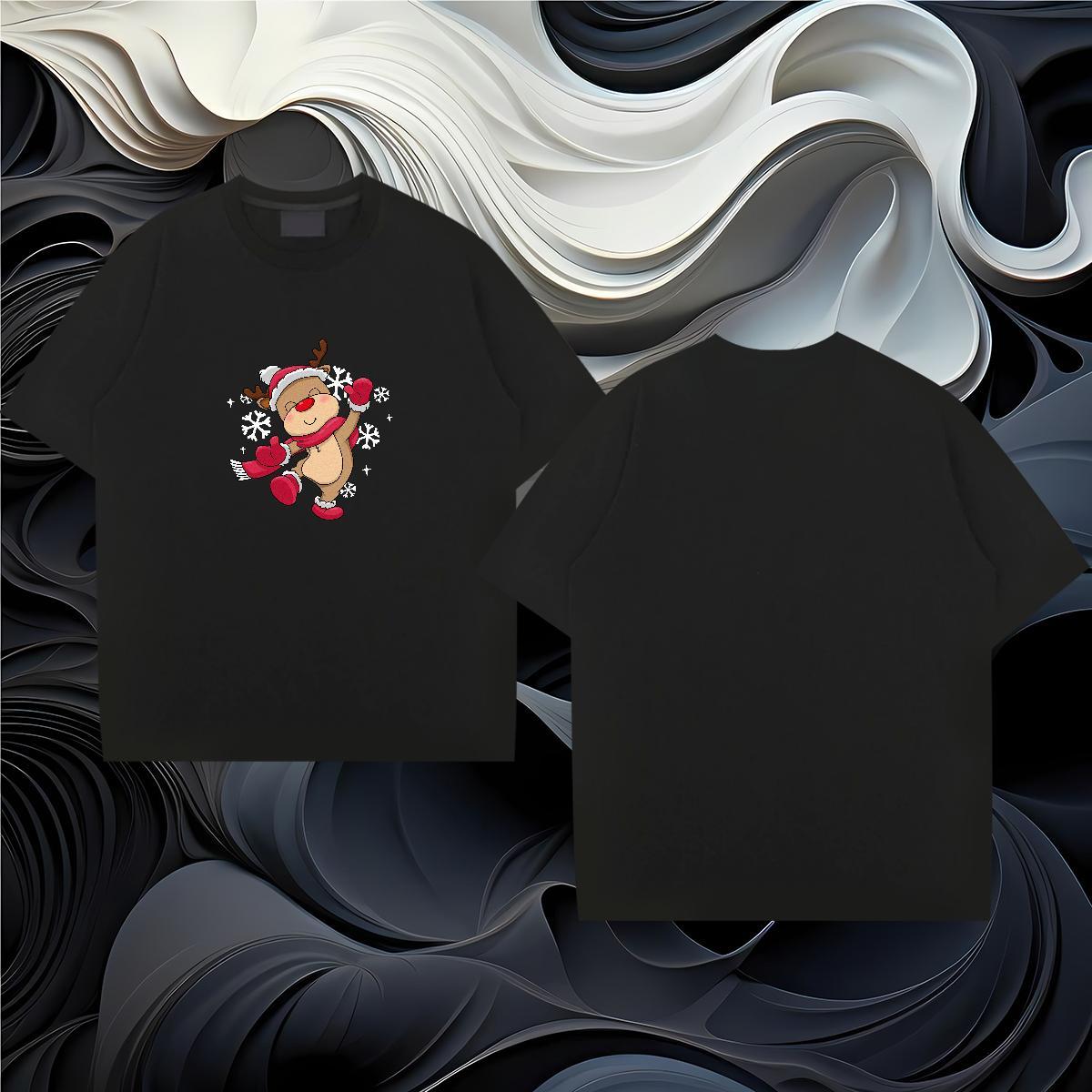 Mens T Shirts 100% Cotton 230g Christmas Casual Daily Wear Pure Cotton Custom Anime Mens Tshirts Classic Casual Cool Clothings