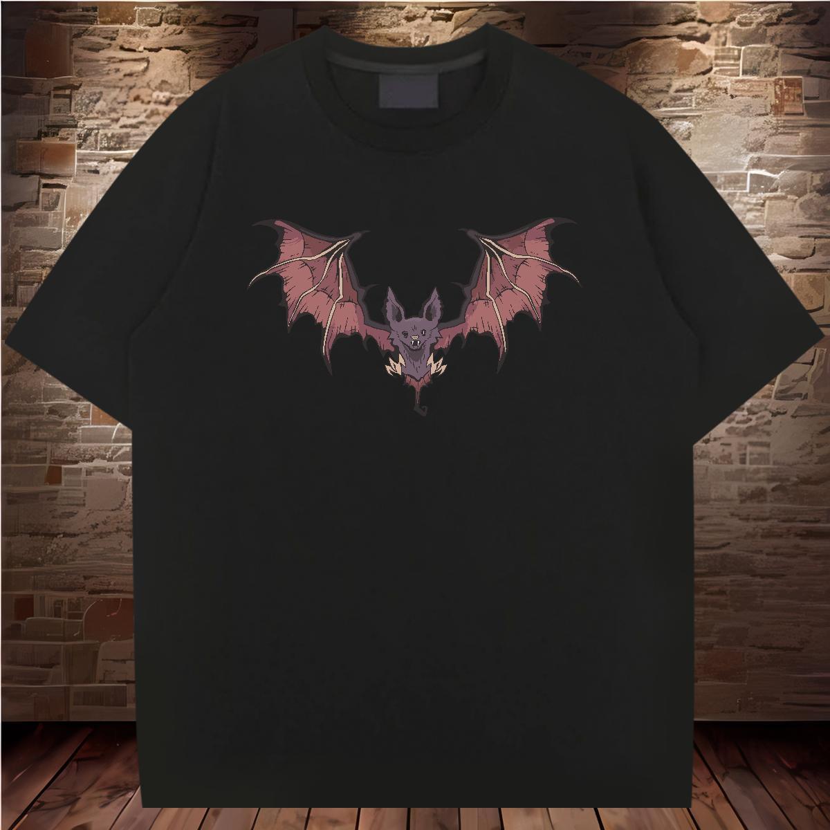 Fashion T shirt 230g Pure Cotton bat Outdoor Tops Breathable Brand Men Tops Tees Plus Size Custom