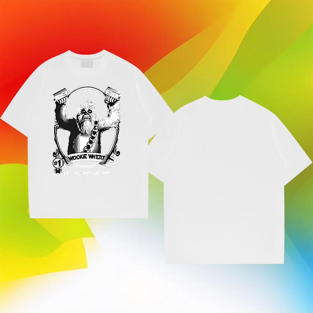 New T shirt 230g 100% Cotton orangutan Outdoor Tops Shirt Breathable Crew Neck Popular Tshirts Black Oversized