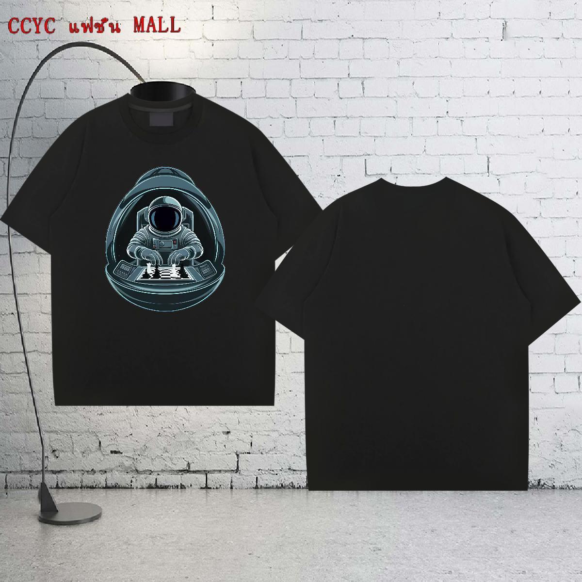 Loose Fit Tshirt for Man Woman 230g Cotton High Street Hip Hop spaceman Customized Pure Cotton Classic T shirt Tshirts