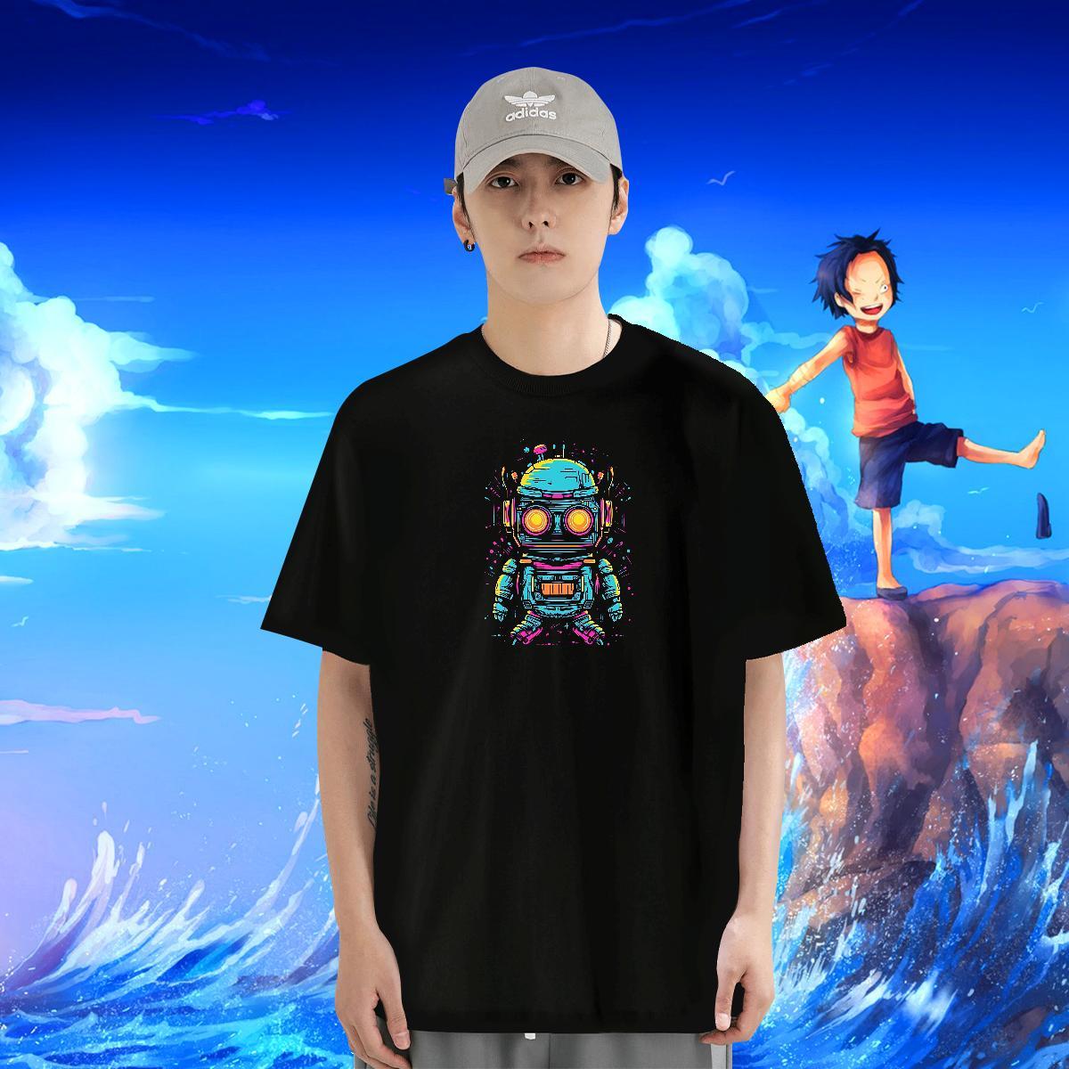 Unisex Mens Tshirts 100% Cotton 230g Casual ET Graphic Breathable Short Sleeve 2024 Summer Man T Shirts Polos