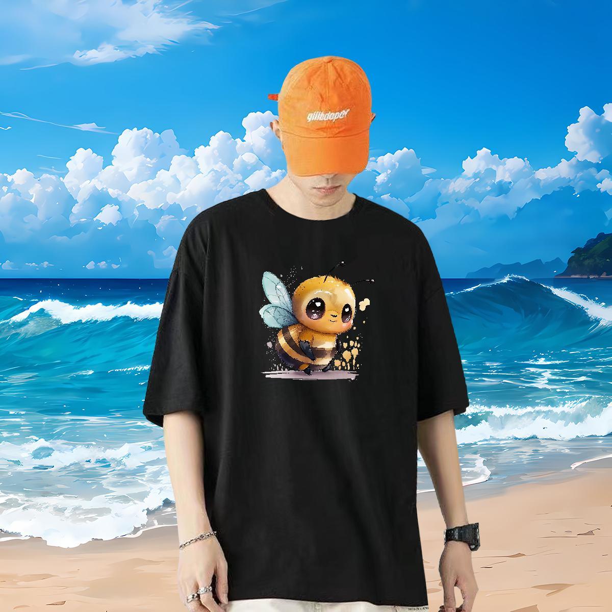 Fashion New T Shirt For Man 230g Pure Cotton Street Clothings Breathable Soft Comfortable Men Tees Asian Size