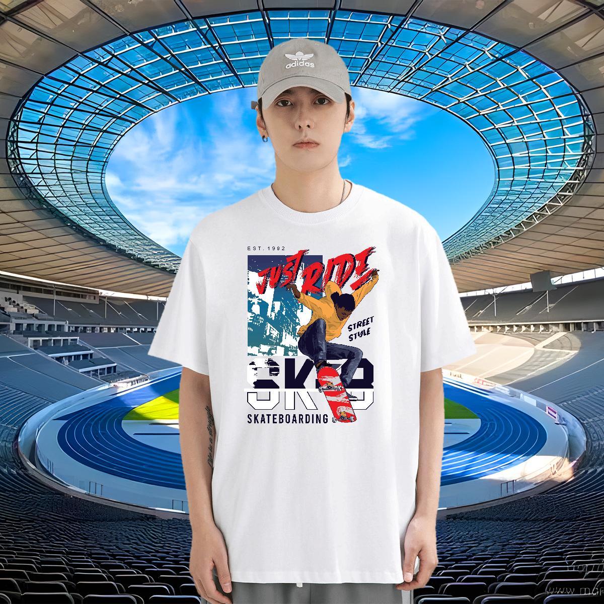 Free Shipping Men Tshirts 230g Cotton Hip Hop character Oversized 3XL 4XL Round Neck Short Sleeve Stylist Man T Shirts Tops