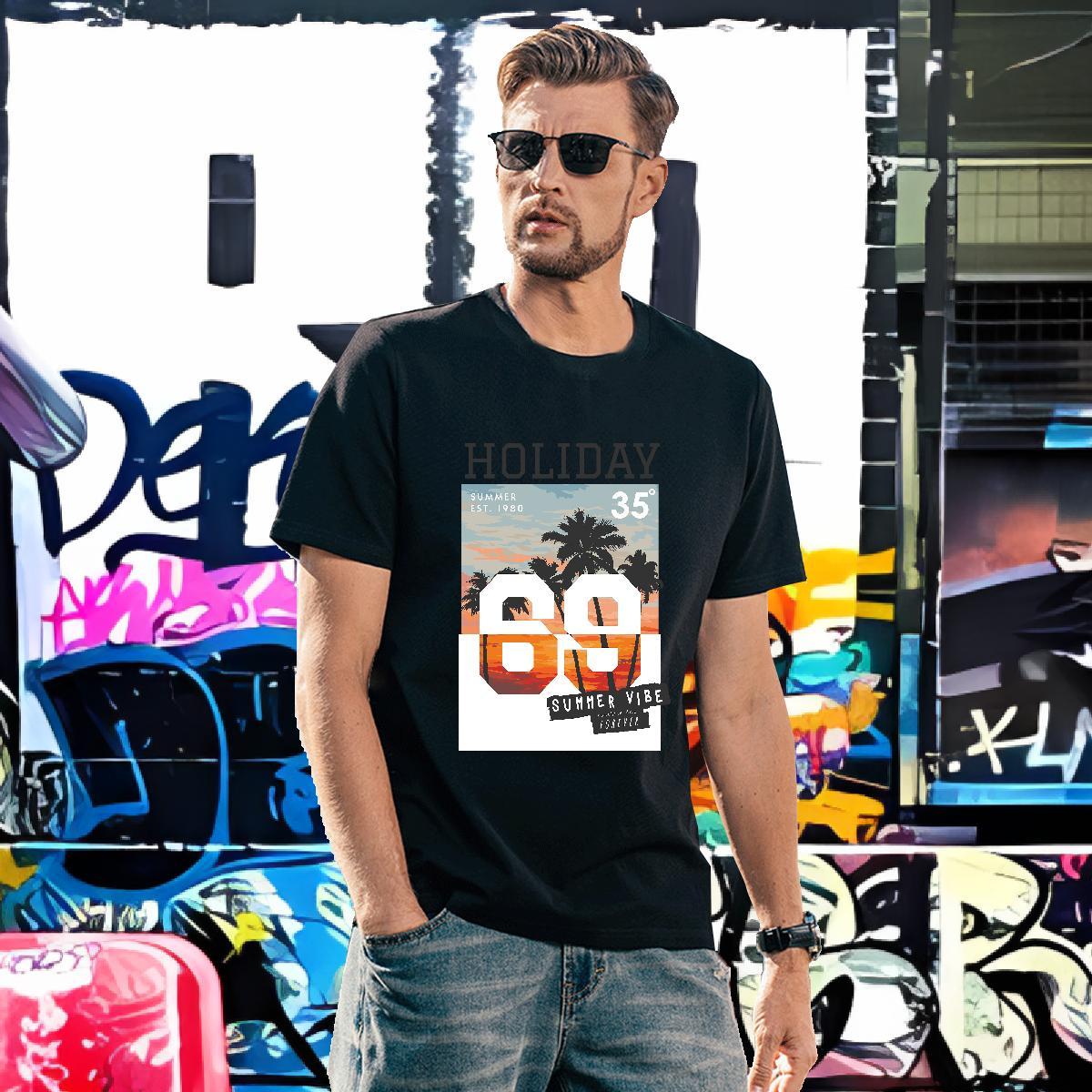 Fashion Designer Man T Shirts 230g 100% Cotton tree Daily Outfit Tees Shirts Breathable Classic Mens Tshirts Oversized