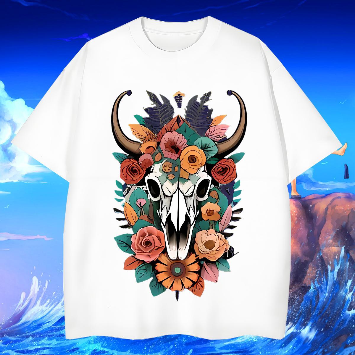 T shirt 230g Pure Cotton sheep Street wear Hip Hop Breathable Soft Custom Print Plus Size Tshirts DIY Comfortable Tee Shirt