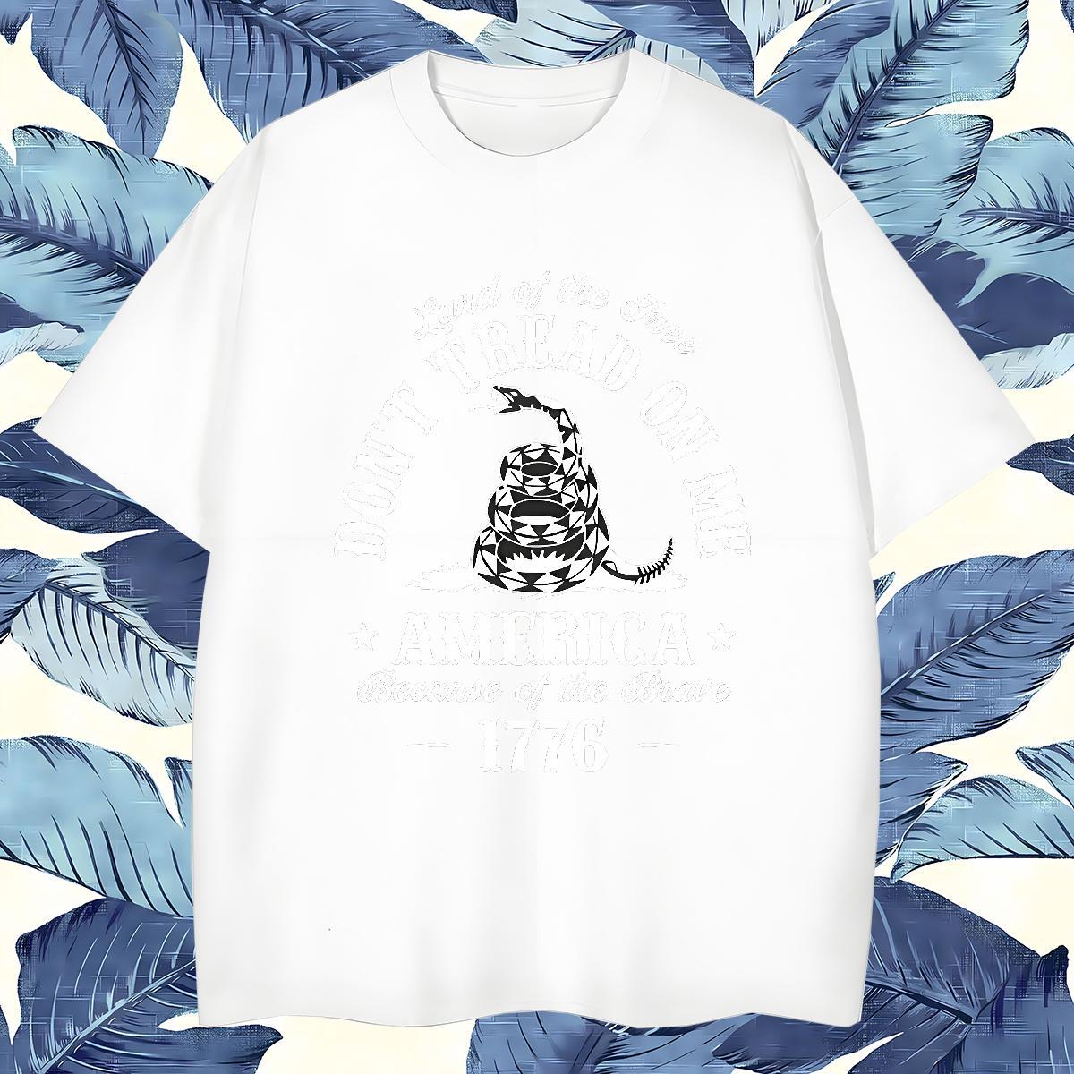 High Quality Men Tshirts 230g Pure Cotton snake T Shirts Men Casual Beach Breathable Oversized 3XL 4XL 2024 Designer Tee Shirt