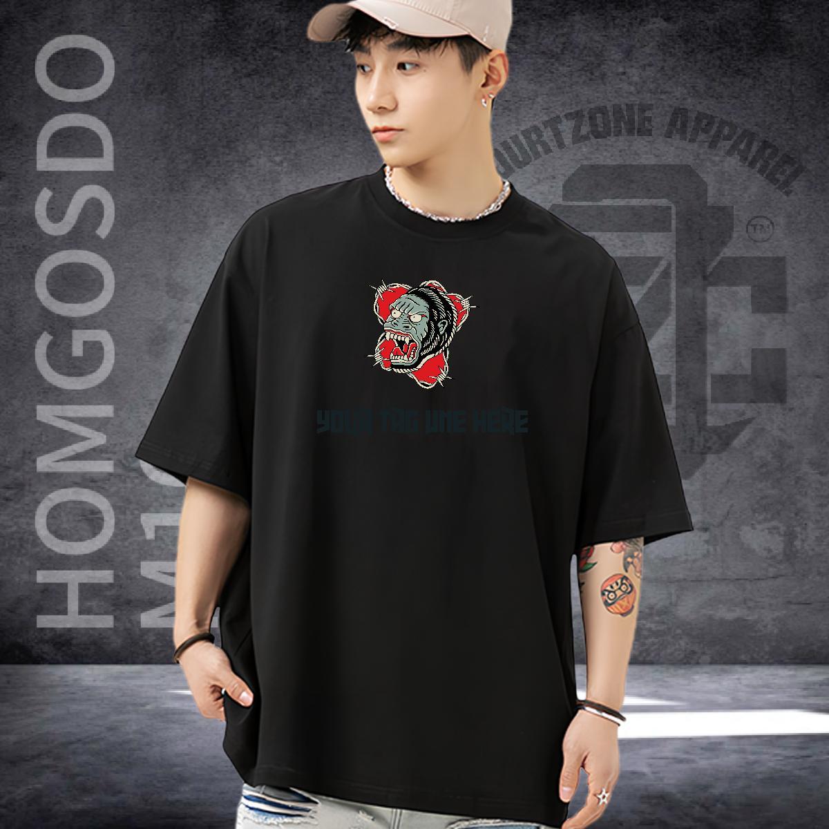 Factory Direct T-Shirts for Men 230g Pure Cotton Street Casual Tops Shirt Breathable Crew Neck High Quality Men Tshirts Customized