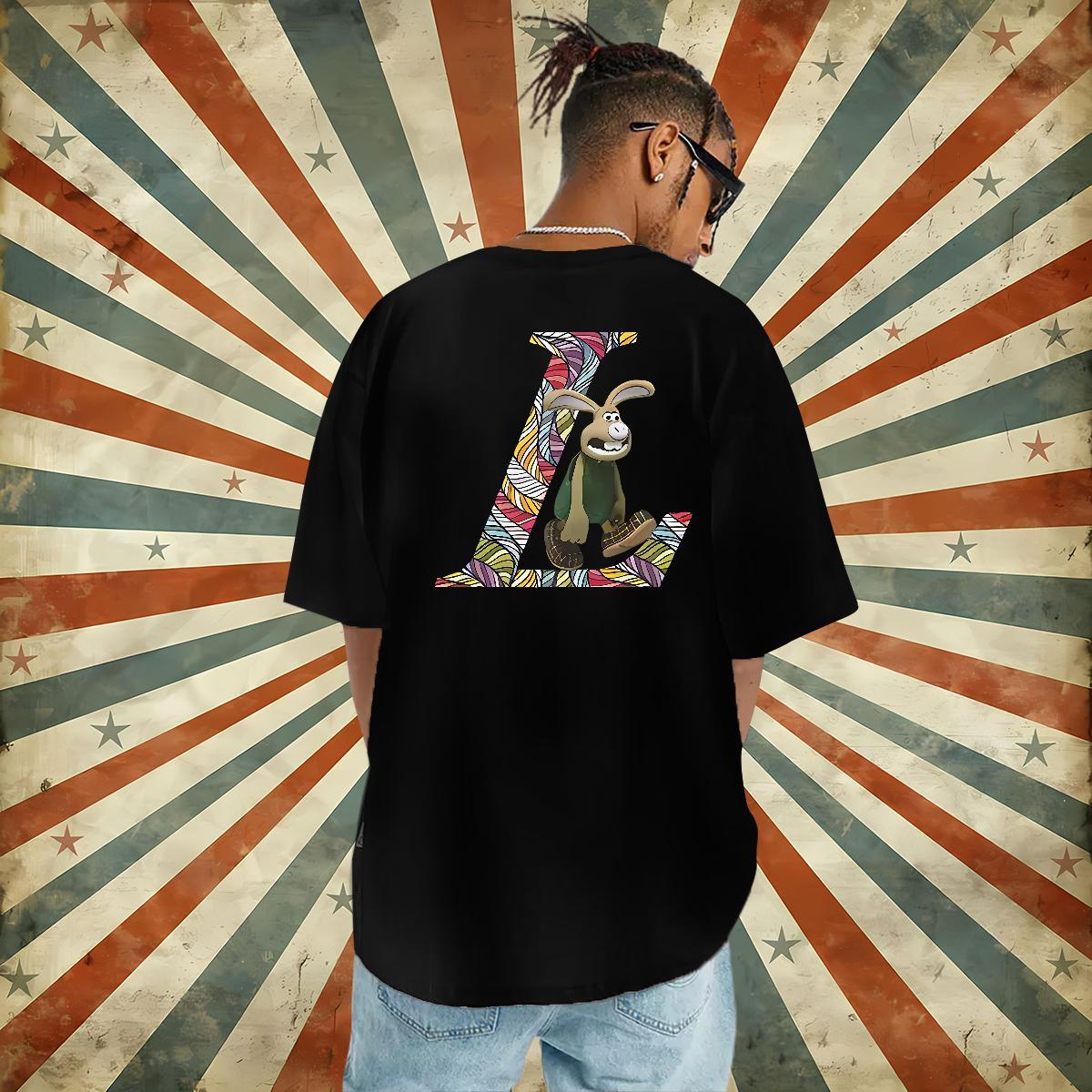 Wholesale Mens T Shirts 230g Pure Cotton rabbit Street Tee Shirt Breathable Soft Designer Men Tees DIY Printed