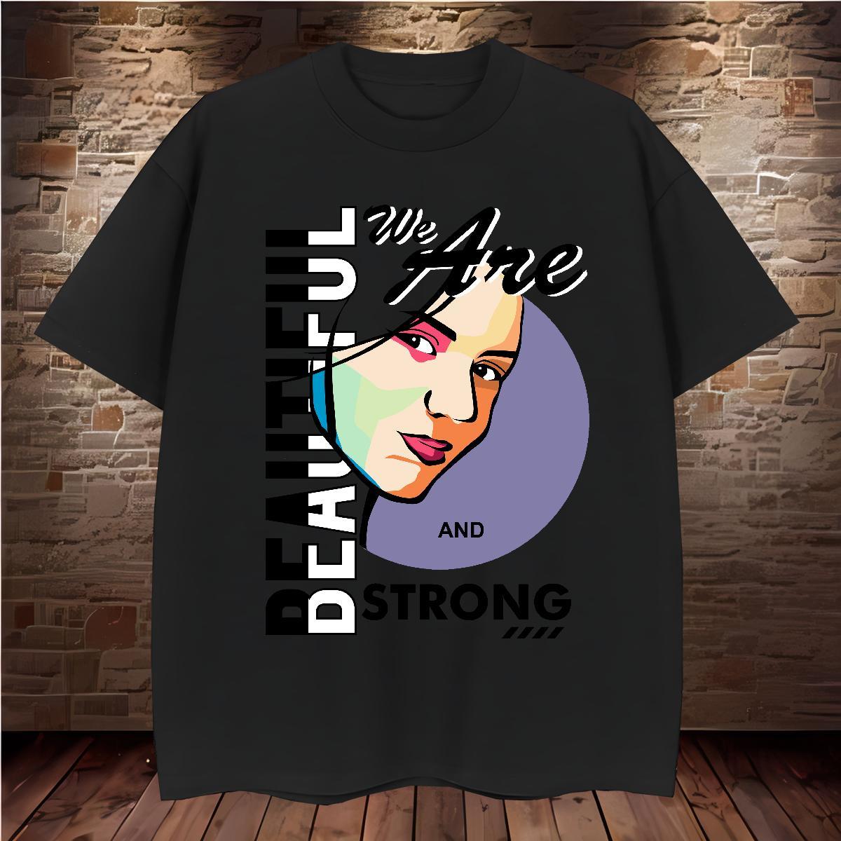 T-Shirts for Men 230g Cotton portrait Summer Casual Breathable Short Sleeve DIY Men Tops Tees Fashion New Brand Tops Shirt