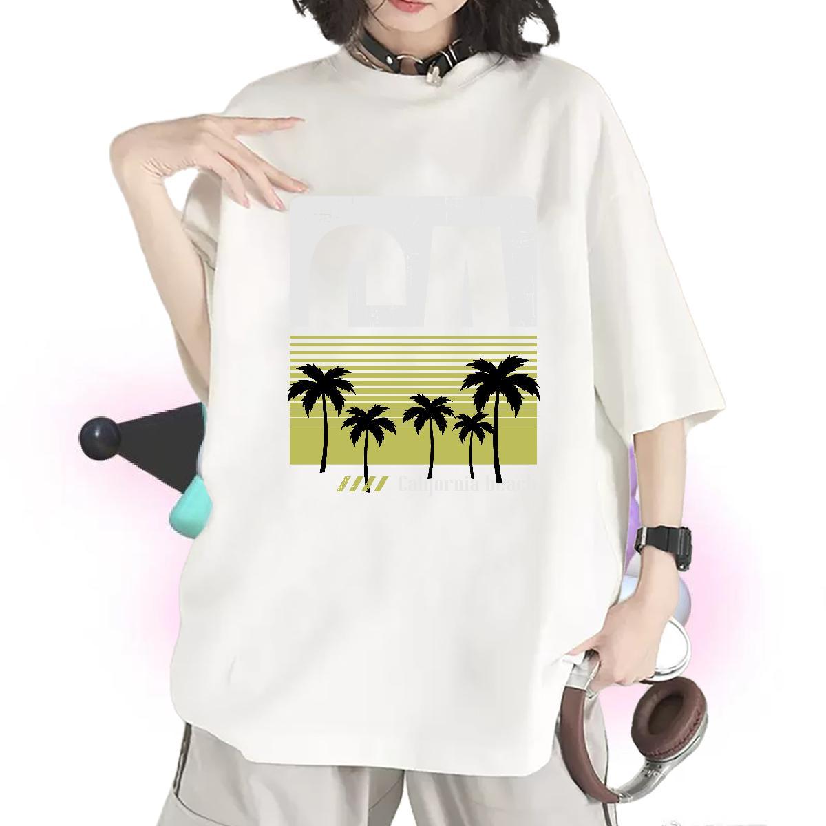 High quality T-Shirts Short Sleeve O-Neck Tshirt for Man Woman DIY Anime Printed tree Hip Hop 230g 100% Cotton 2024 Top Shirts