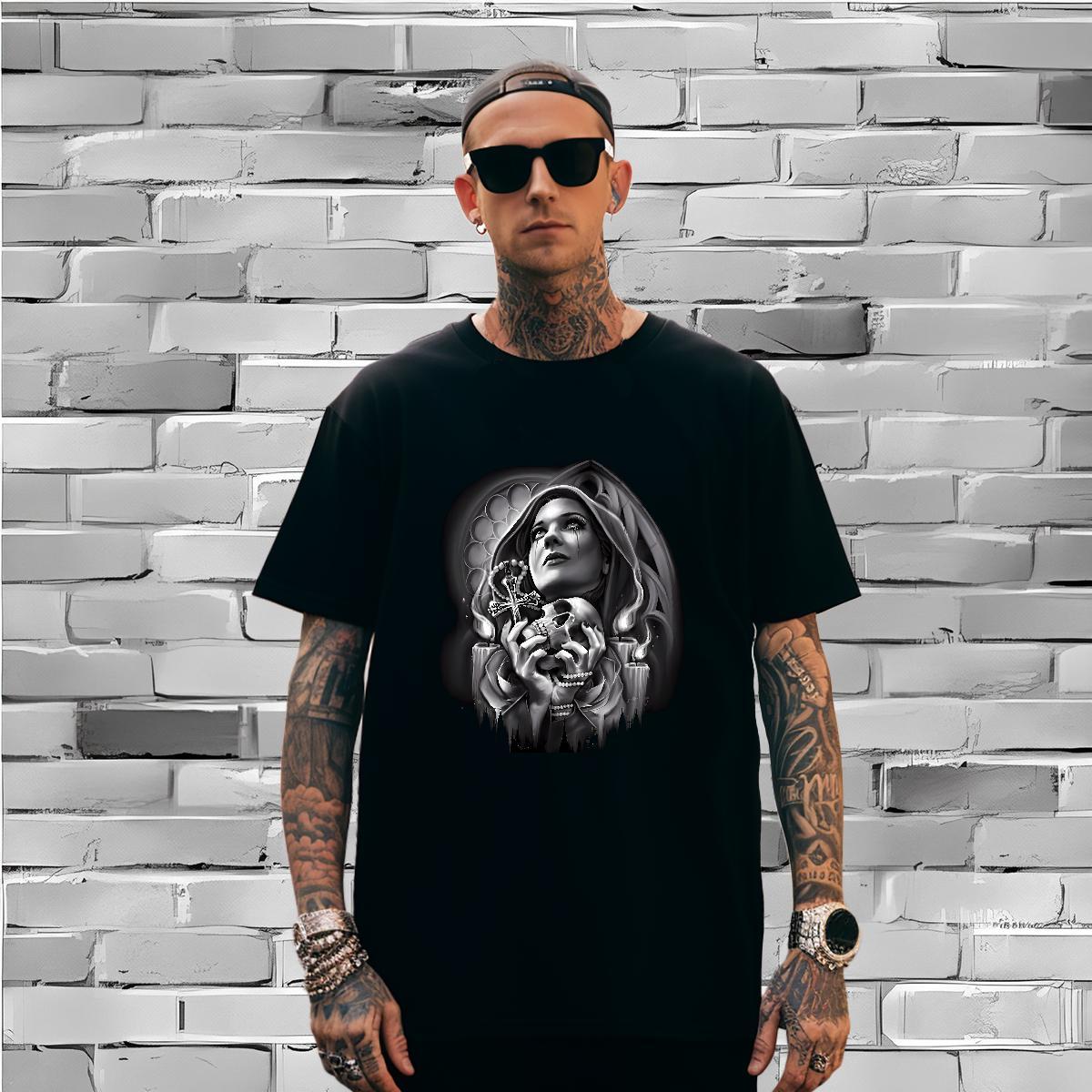 T Shirts Men 230g Cotton nun Daily Wear Breathable Short Sleeve Custom Printing Men Tshirts Fashion Designer Loose Fit Tops Shirt