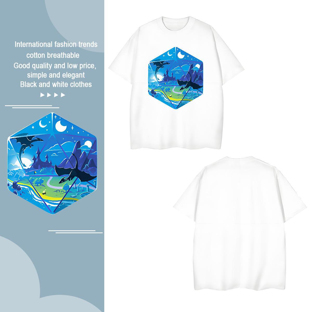 T-Shirts 100% Cotton 230g painting Street Casual O-Neck Short Sleeve DIY Couples T Shirts New Arrival Free Shipping Tops