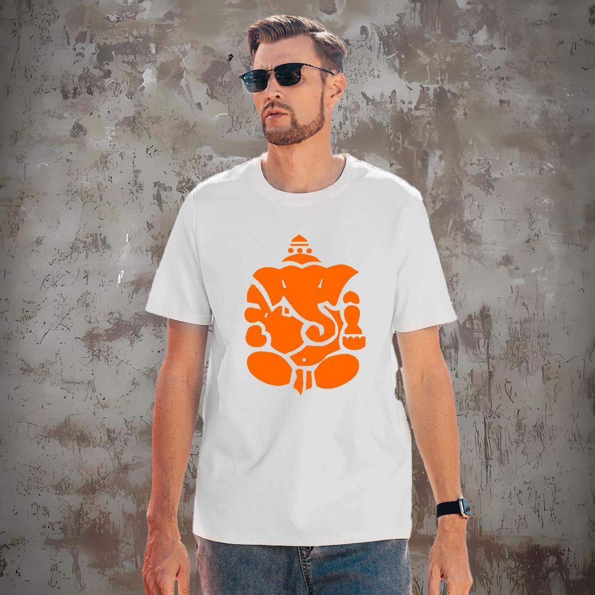 Customized T Shirt For Man 230g Pure Cotton Elephant Summer Casual Tshirts Crew Neck Breathable Wholesale Mens Tshirts Customized Print