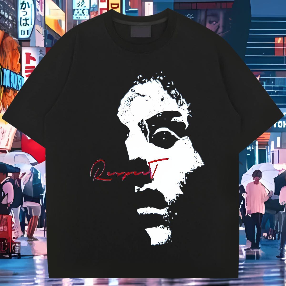 Man T Shirts 230g 100% Cotton art Sports Casual Round Neck Short Sleeve Oversized Tshirt for Man Woman 2024 Loose Tops Shirt