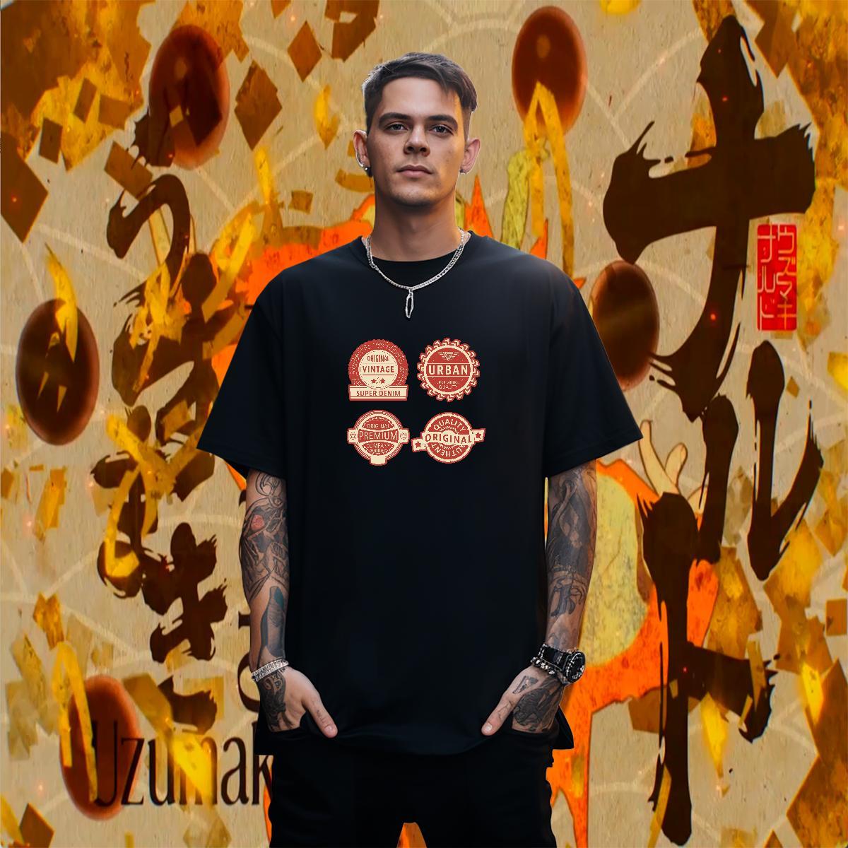 Comfortable Tshirts 230g Cotton Street letter DIY Pure Cotton DIY Customized Men T Shirts Tee Shirt