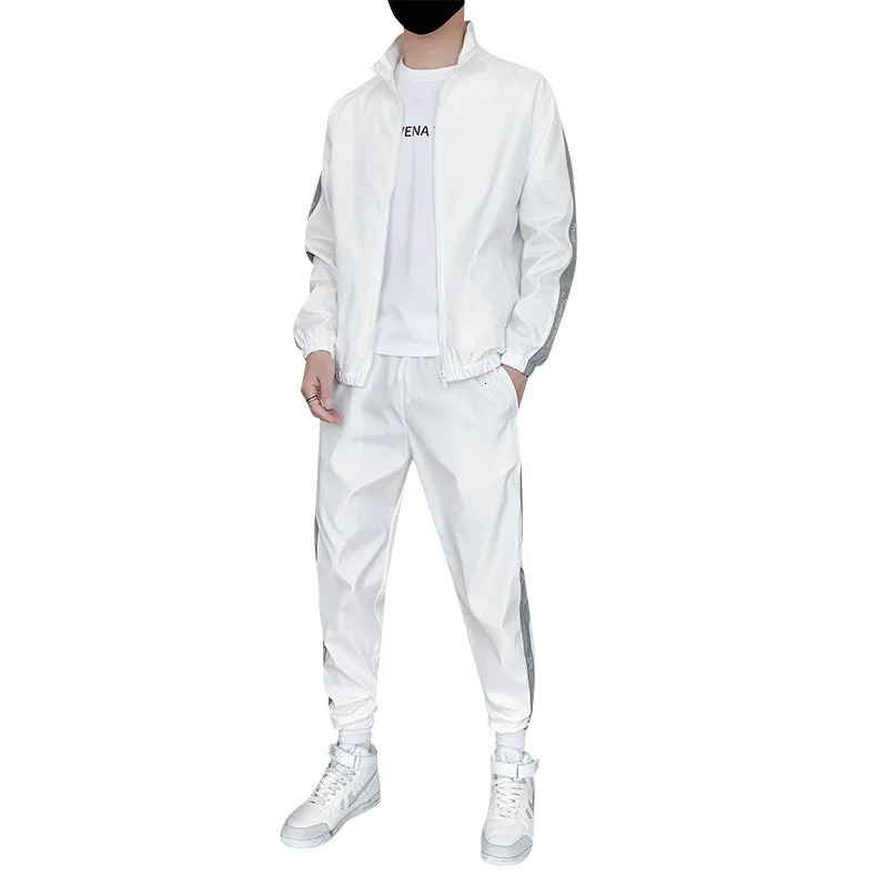 2024 Baseball Athletics Coats Mens Sports Running Set 2PCS Sportswear Fashion Large Outdoor Mens Wear240806