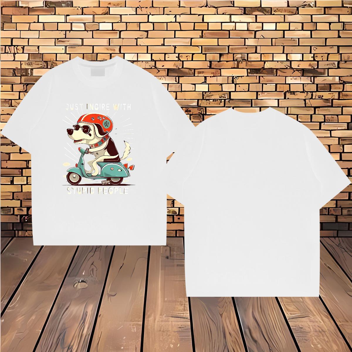 T-Shirts 230g 100% Cotton dog Summer Casual Crew Neck Breathable Custom Print Plus Size Men Tshirts Free Shipping Designer Clothings