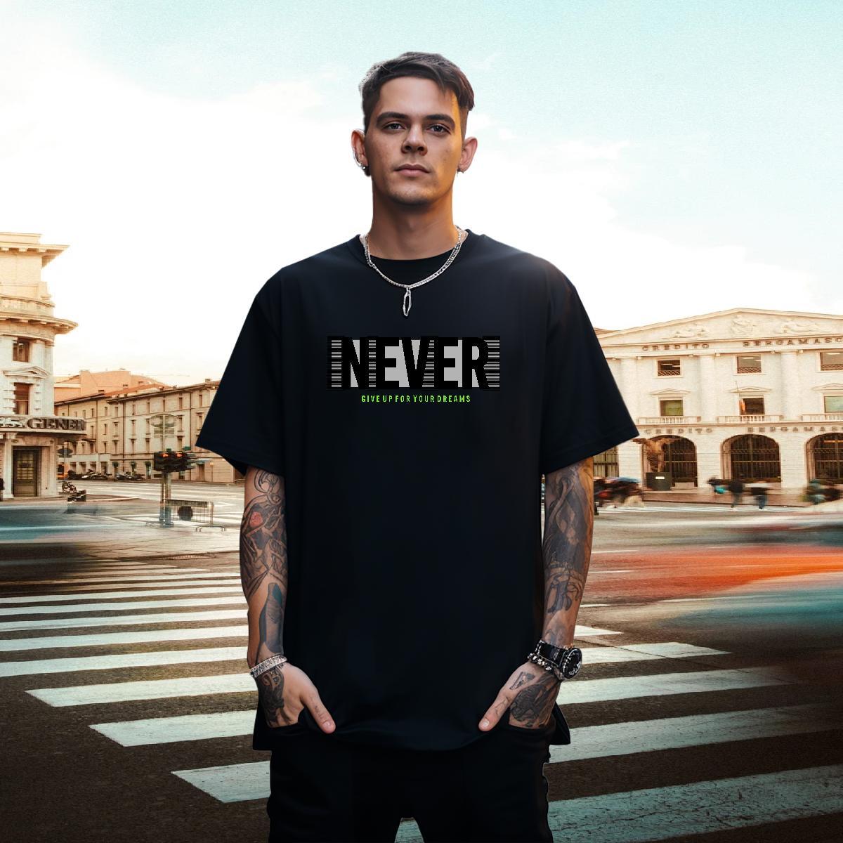 Cool Design Men Tshirts 100% Cotton 230g Street Casual letter Custom Printed Short Sleeve O-Neck Fashion New T shirt Tops