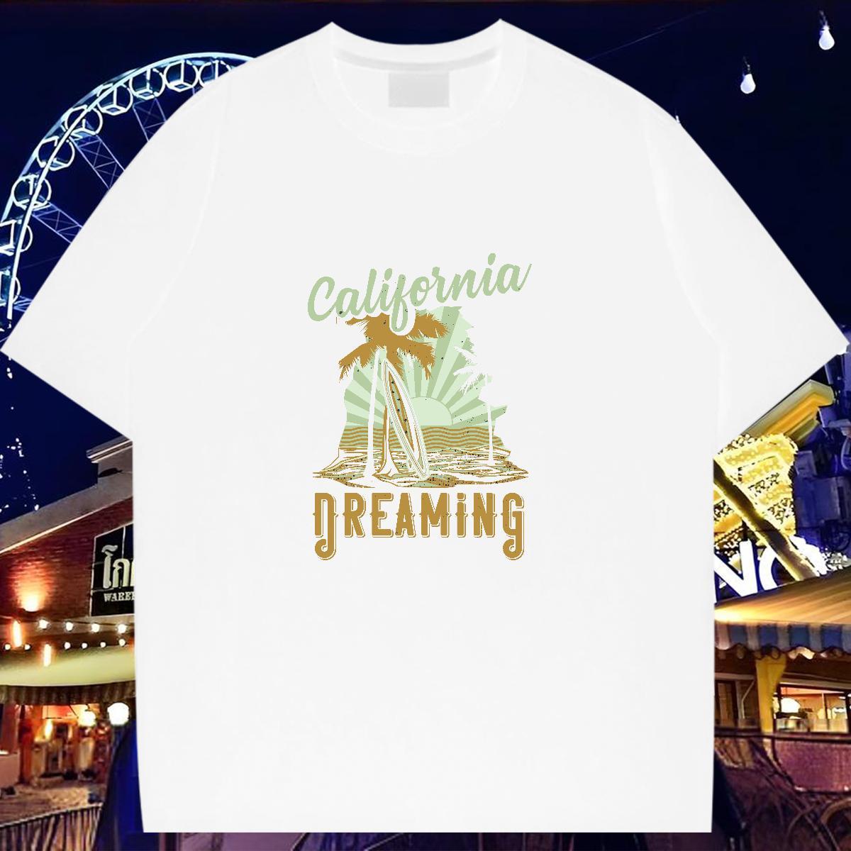 Wholesale T-Shirts for Women Comfortable Womens Tshirts Custom Cartoon tree Sports Street Wear 230g Pure Cotton 2024 Designer Tops Tees