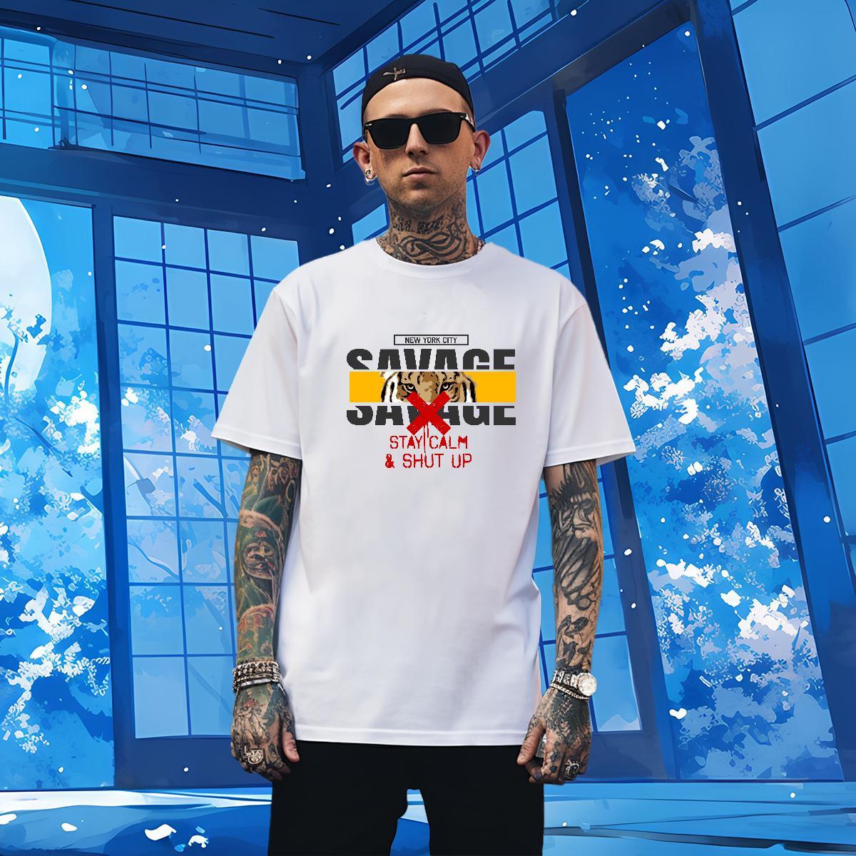 T-Shirts 230g Pure Cotton Casual Breathable Crew Neck DIY Printed Tshirt for Man Woman 2024 Designer Popular Wear