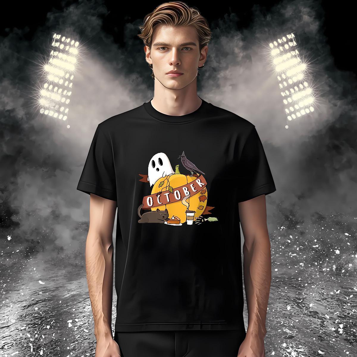 Classic Man T Shirts 230g Cotton pumpkin Daily Outfit Tops Shirt O Neck Short Sleeves Cool Design Mens Tshirts Oversized 3XL 4XL