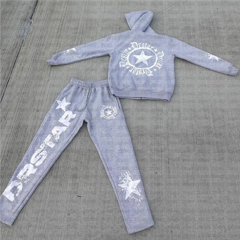 Harajuku Oversized Letter Print zip Hoodie Streetwear Vintage Tops Sweatshirt Goth Jacket Hoodies Women Y2k Clothes Sports Suit 240806