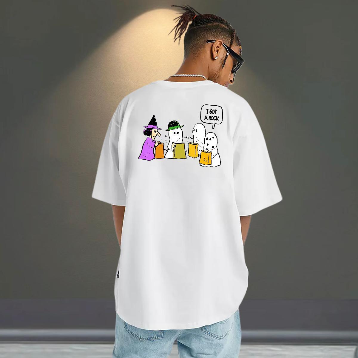 Free Shipping Man T Shirts 230g 100% Cotton halloween High Street Hip Hop Tops O-Neck Short Sleeve High Quality Couples T Shirts Plus Size Cartoon