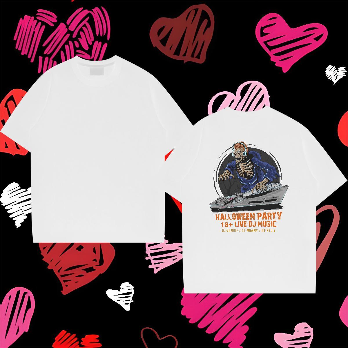 DIY T-Shirts 230g Cotton monster Street wear Hip Hop Top Tees Crew Neck Breathable Brand Couples T Shirts DIY Printed