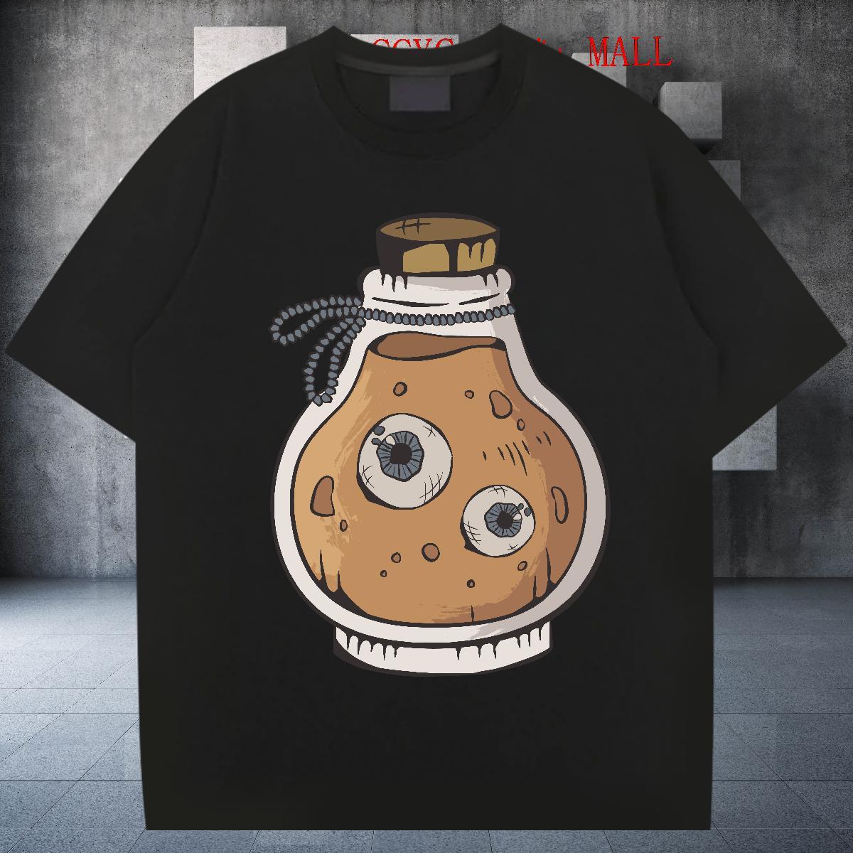 Classic Casual T Shirt For Man 230g Pure Cotton bottle Hip Hop Street Tees Shirts Breathable Short Sleeve Designer Men Tees Customized