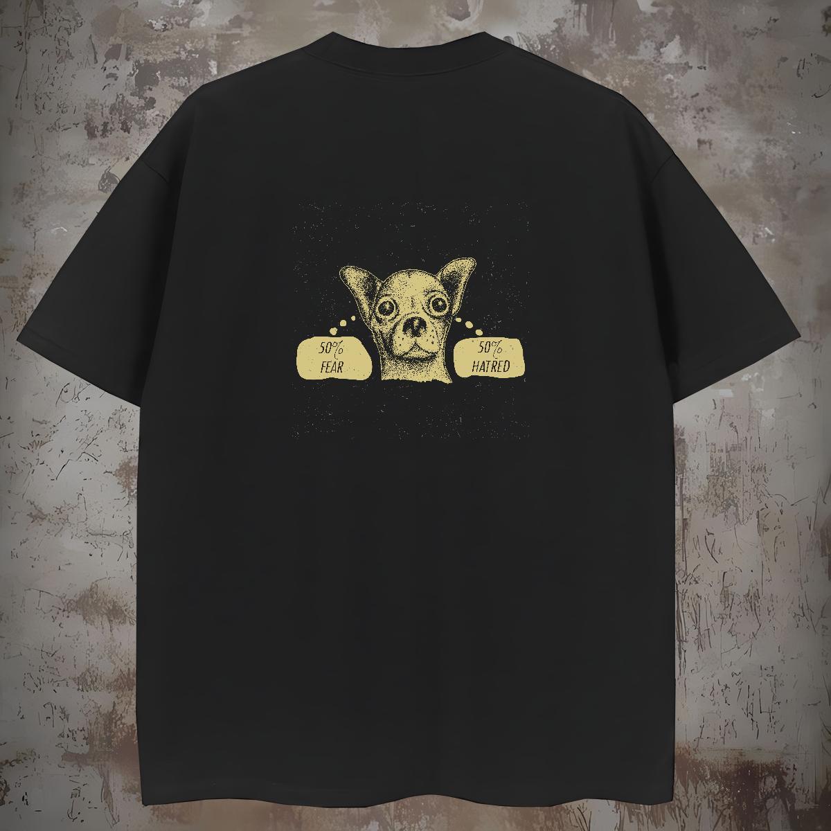 Brand Mens T Shirts 230g Cotton dog Street Wear Clothes Short Sleeve O-Neck Free Shipping Couples T Shirts Graphic