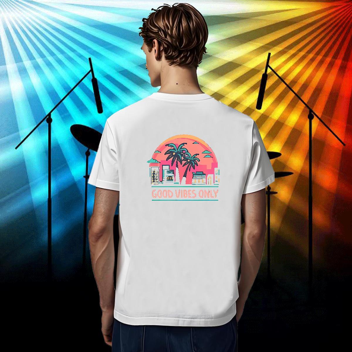 Classic Man T Shirts 230g 100% Cotton tree Beach Tee Shirt Breathable Short Sleeve Brand Men Clothes T-Shirt Custom Printing