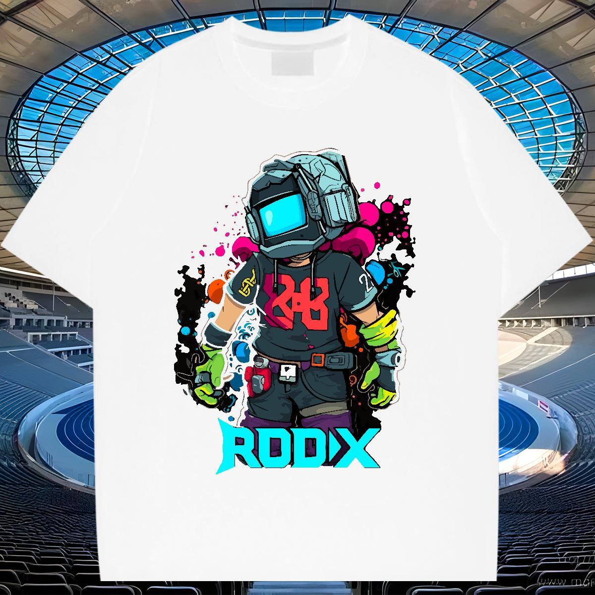 Designer Men Clothes T-Shirt 100% Cotton 230g Casual Daily Wear robot Graphic Breathable Short Sleeve Classic Casual T Shirt For Man Tees