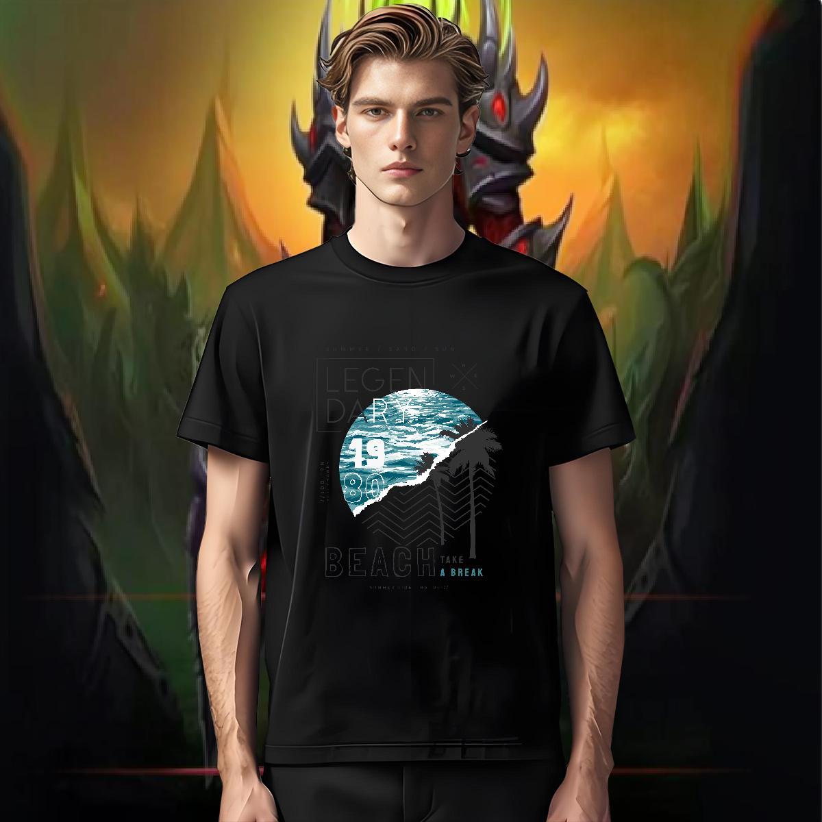 Brand Man T Shirts 230g 100% Cotton tree Home Outdoor Tops Tees Breathable Short Sleeve Wholesale Men Tshirts Oversized 4XL