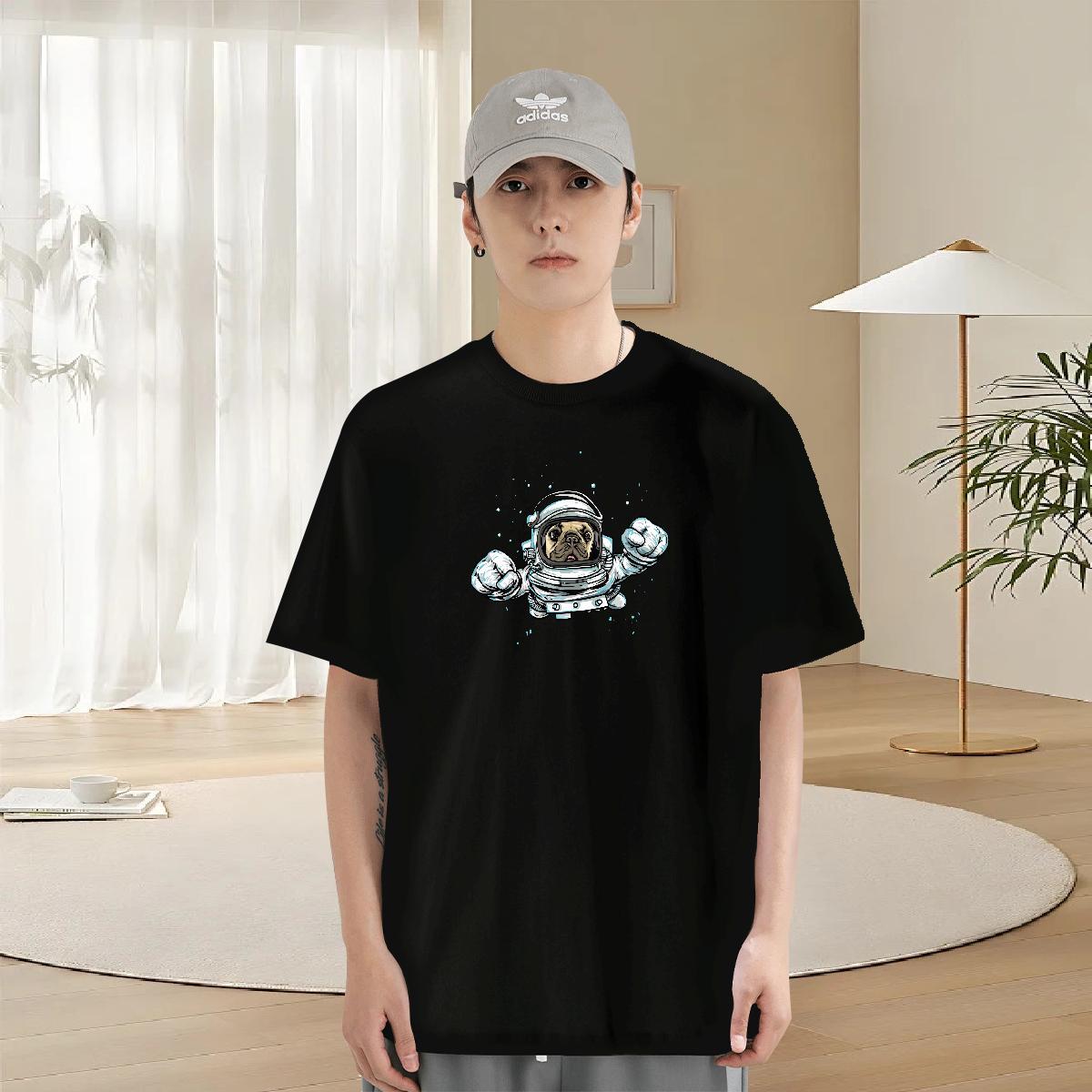 Brand Men Tshirts 230g Cotton Summer Casual dog Plus Size Custom Breathable Short Sleeve Casual New Mens T Shirts Tees Shirts