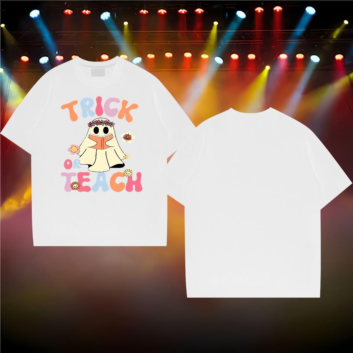Factory Direct T shirt 230g Cotton halloween Sports Casual Tops Breathable Short Sleeve High Quality Tshirts Cartoon Print