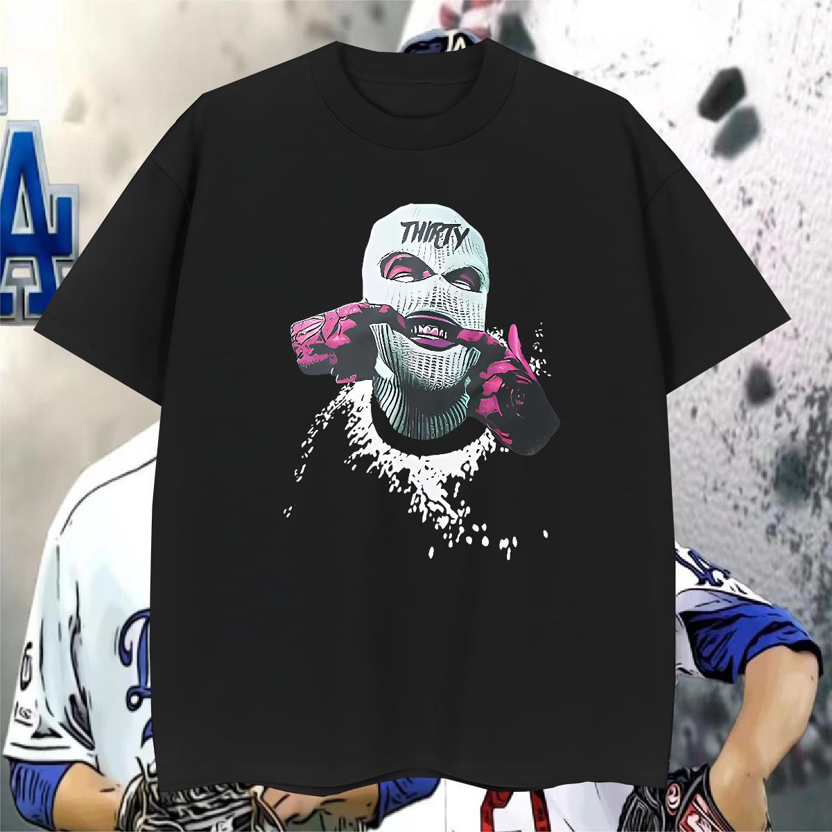 T-Shirts for Men 100% Cotton 230g portrait Sports Casual Breathable Short Sleeve Customized Print Mens Tshirts Brand Wholesale Clothes