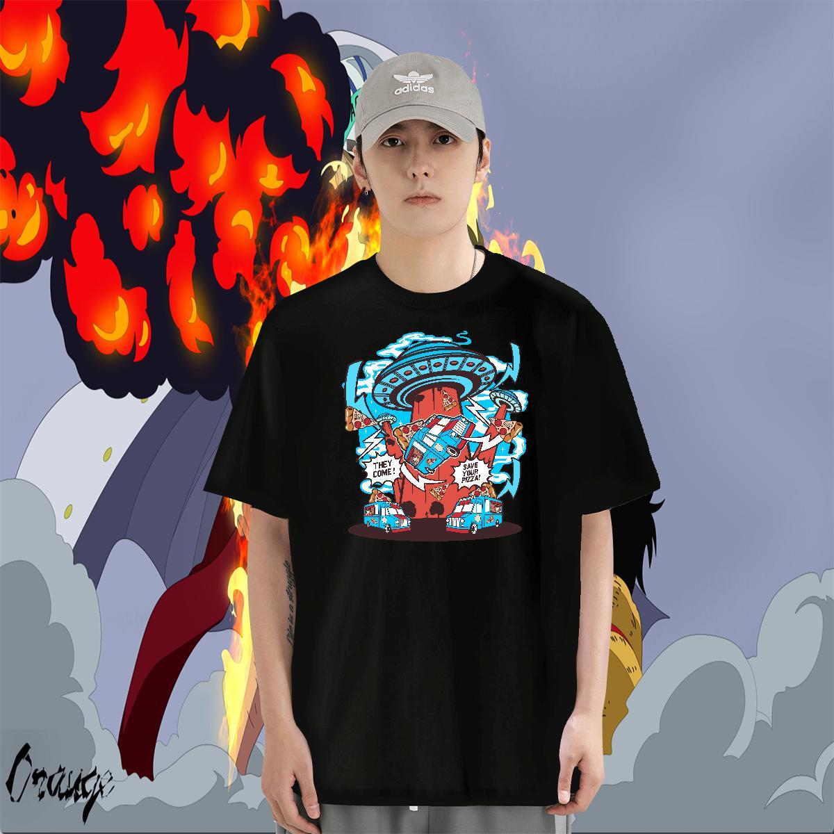 Cool Design Mens Tshirts 230g 100% Cotton Outdoor ET Oversized O-Neck Short Sleeve Fashion Designer Men T Shirts Clothes