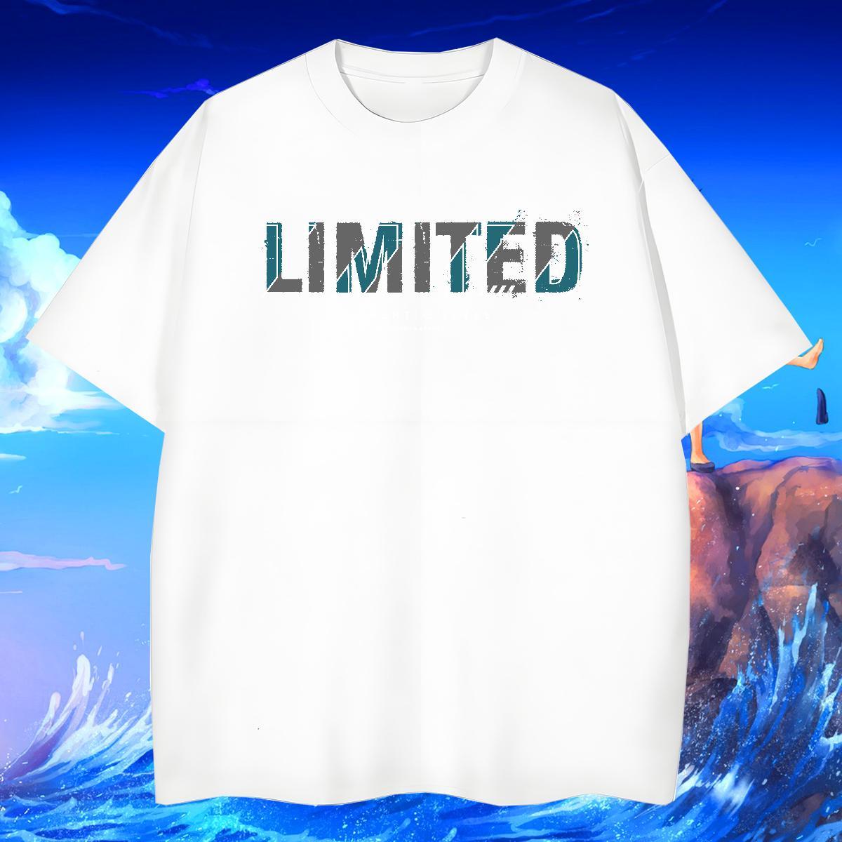 Cool Design Couples T Shirts 230g Pure Cotton Beach letter Anime Round Neck Short Sleeve 2024 New Mens T Shirts Tops Tees